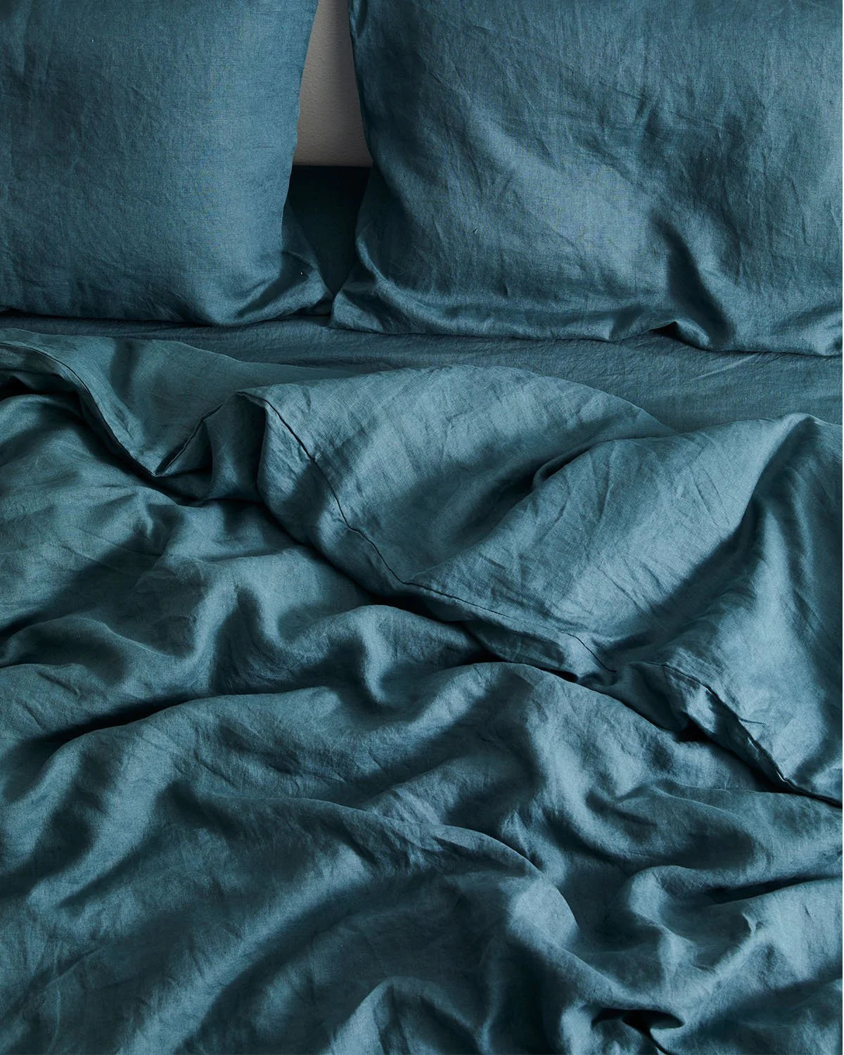 Petrol 100% Flax Linen Pillowcases (Set of Two)